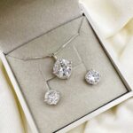 Conjunto em Prata 925 Ponto de Luz Bolinha