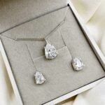 Conjunto em Prata 925 Ponto de Luz Gota