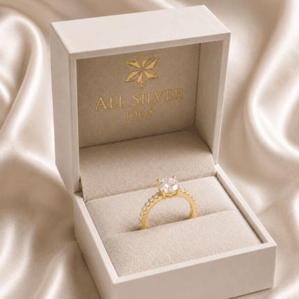 Anel Solitário em Ouro 18k Grand Stone - Imagem 4