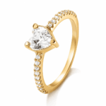 Anel Solitário em Ouro 18k Love Stone
