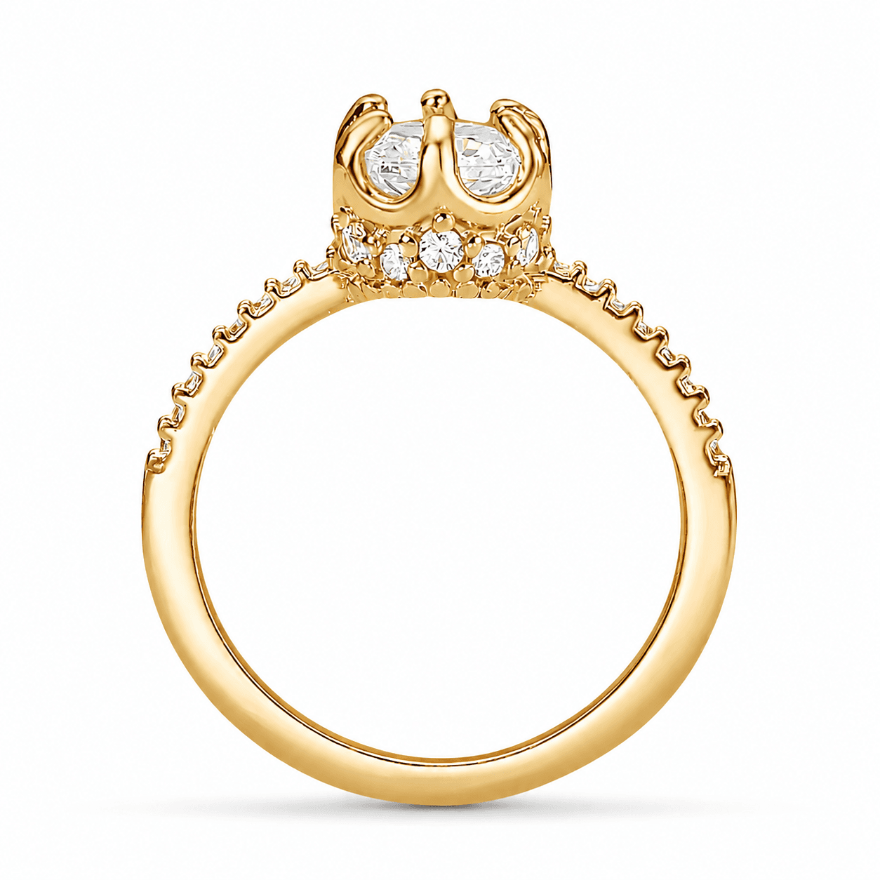 Anel Solitário em Ouro 18k Princess