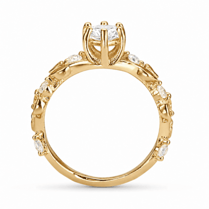Anel Solitário em Ouro 18k Flower - Imagem 3