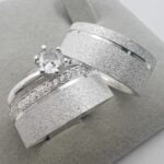 Alianças em Prata 950 Essence Diamantada – 8mm