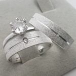 Alianças em Prata 950 Feeling Diamantada – 5mm