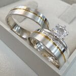 Alianças em Prata 950 Golden Heart – 5mm