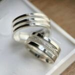 Alianças em Prata 950 Double Knot – 8mm